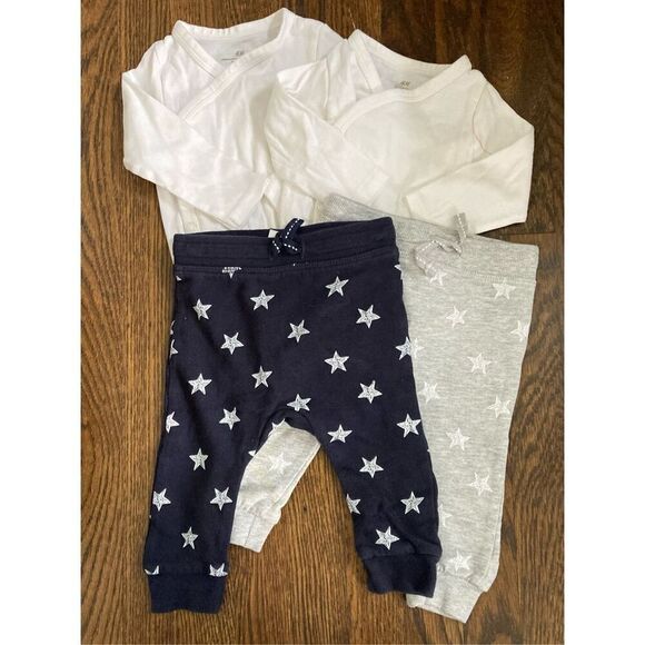 H&M Infant Baby 3-6 Months Organic Cotton 4-piece Bundle Lot BUY 2 GET 1 FREE - Picture 1 of 6